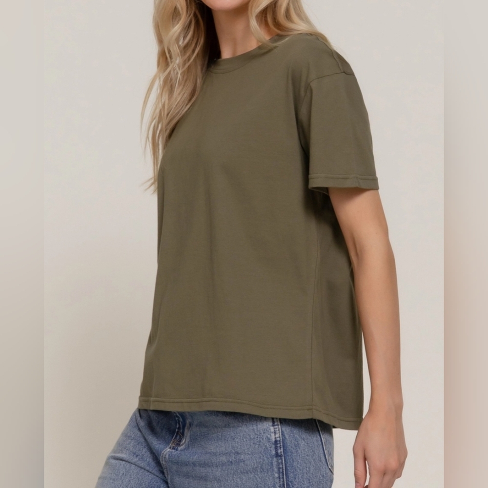 #95642 🛑 S,M,L THE BEST Chic Trendy Short Sleeve Round Neck Tee - Picture 2 of 4